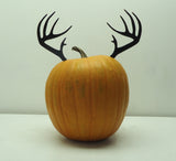 Pumpkin JackOLantern Deer Antlers Metal Art