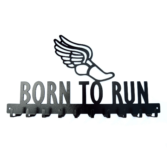 Born To Run Medals Rack- 10 Hook - Knob Creek Metal Arts