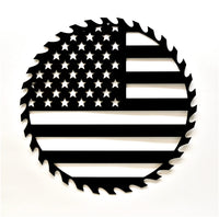 American Flag Saw Blade Wall Art - Knob Creek Metal Arts
