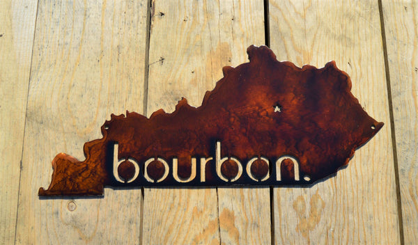 Custom Painted Kentucky Bourbon Wall Art - Knob Creek Metal Arts