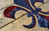Custom Painted 18" Fleur De Lis Wall Art - Knob Creek Metal Arts
