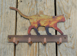 Custom Candy Painted Cat Key Rack - Knob Creek Metal Arts