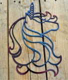 Custom Candy Painted Unicorn Wall Art - Knob Creek Metal Arts
