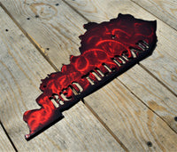 Custom Painted Kentucky Red Till Dead Wall Art - Knob Creek Metal Arts