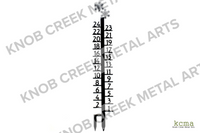 Steel Snow Measure Stake - Knob Creek Metal Arts