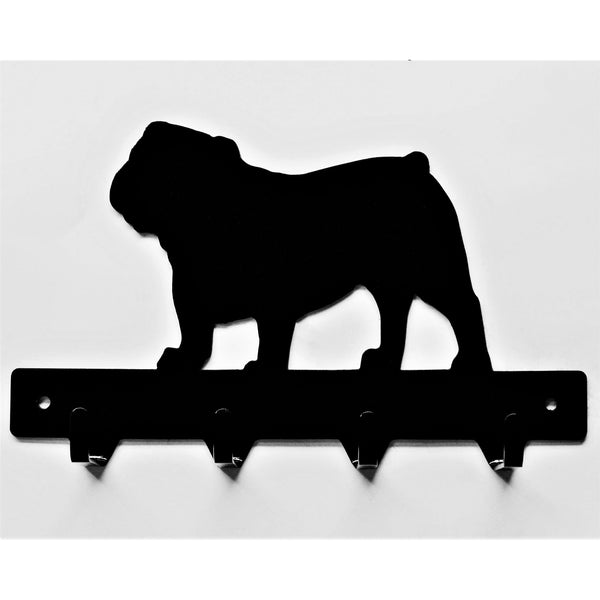English Bulldog Leash Rack - Knob Creek Metal Arts