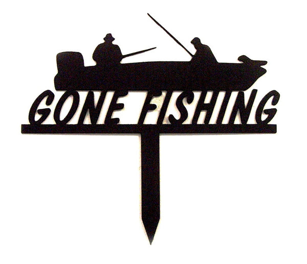 Gone Fishing & Boat Yard Stake - Knob Creek Metal Arts