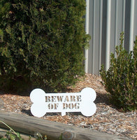 Beware of Dog Yard Stake - Knob Creek Metal Arts