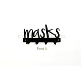 Masks Rack - Limited Edition - Custom Painted - Black - Polished - Multiple Fonts