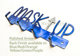 Mask Up Rack - Limited Edition - Custom Painted - Black - Polished - Multiple Fonts