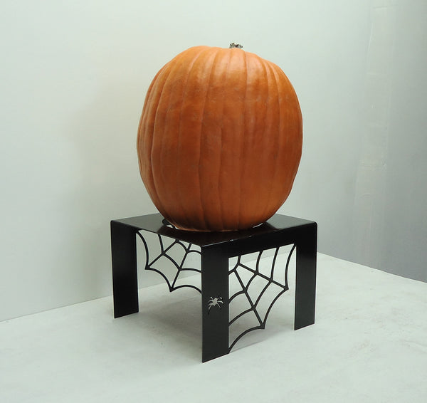 Cobweb Pumpkin Jack-O-Lantern Stand - Knob Creek Metal Arts