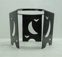 Moon and Bat Pumpkin Jack-O-Lantern Stand - Knob Creek Metal Arts