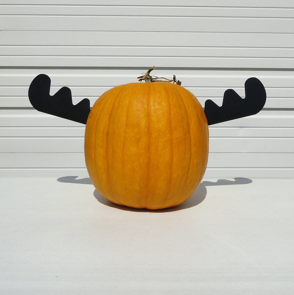 Pumpkin JackOLantern Moose Horns Metal Art - Knob Creek Metal Arts