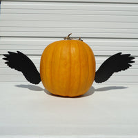 Pumpkin JackOLantern Raven Wings Metal Art - Knob Creek Metal Arts