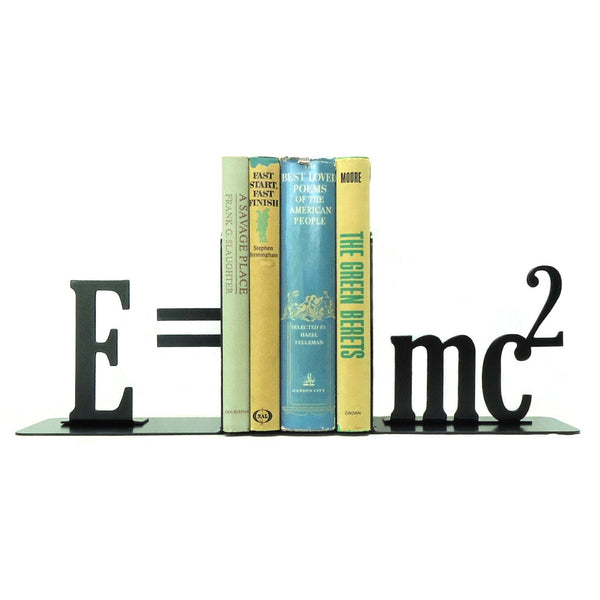 E=mc2 Theory of Relativity Bookends - Knob Creek Metal Arts