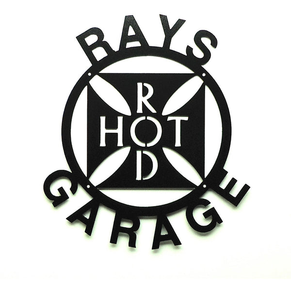 Personalized Hot Rod Garage Sign - Knob Creek Metal Arts