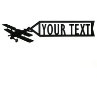 Personalized Airplane Banner Sign - Knob Creek Metal Arts